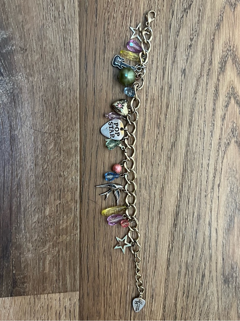 Disney Vintage Hannah Montana Gold-Tone Multicolor Charm Bracelet